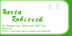 marta robicsek business card